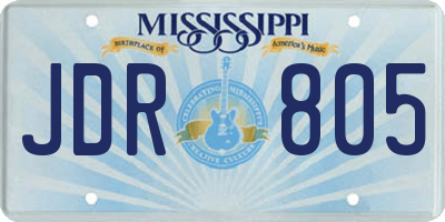 MS license plate JDR805