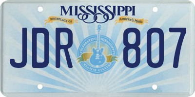MS license plate JDR807