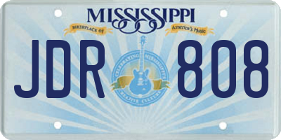 MS license plate JDR808
