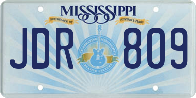 MS license plate JDR809