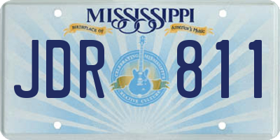 MS license plate JDR811