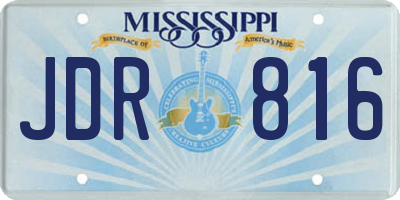MS license plate JDR816