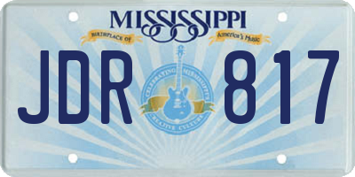 MS license plate JDR817