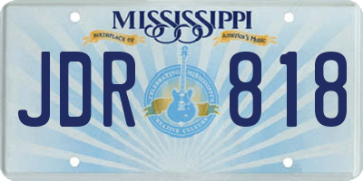 MS license plate JDR818