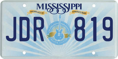 MS license plate JDR819