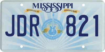 MS license plate JDR821