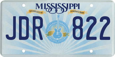 MS license plate JDR822