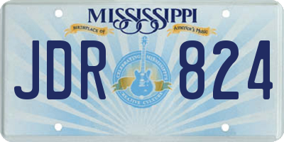MS license plate JDR824