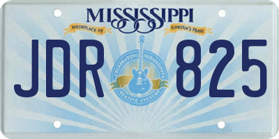 MS license plate JDR825