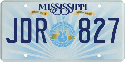 MS license plate JDR827