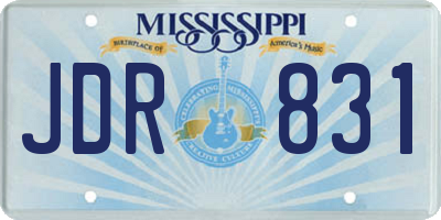 MS license plate JDR831