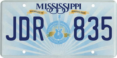 MS license plate JDR835