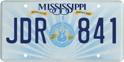 MS license plate JDR841