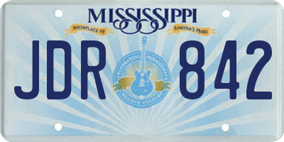 MS license plate JDR842