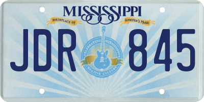 MS license plate JDR845