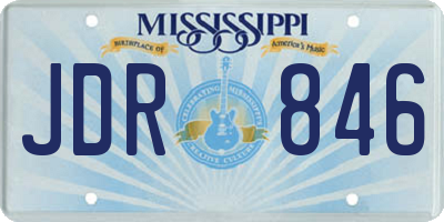 MS license plate JDR846