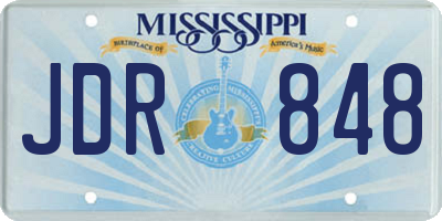 MS license plate JDR848
