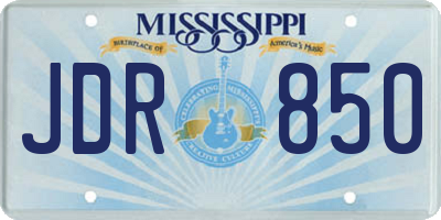 MS license plate JDR850