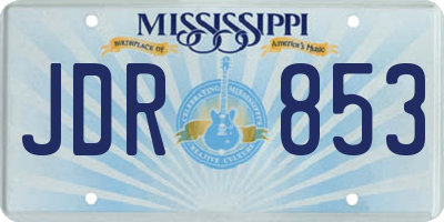 MS license plate JDR853