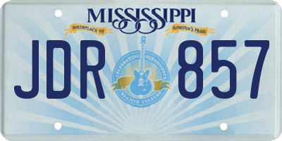 MS license plate JDR857