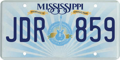 MS license plate JDR859