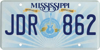 MS license plate JDR862