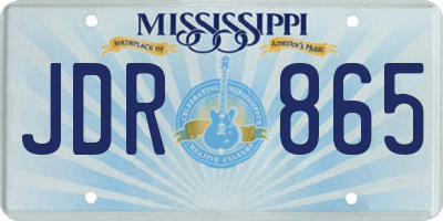 MS license plate JDR865
