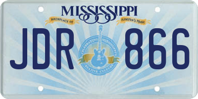 MS license plate JDR866