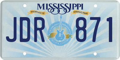 MS license plate JDR871