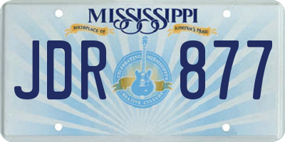 MS license plate JDR877