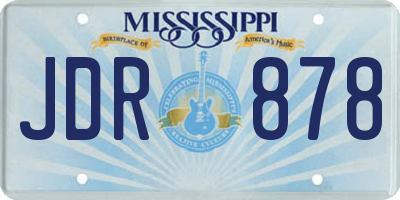 MS license plate JDR878