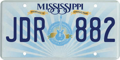 MS license plate JDR882