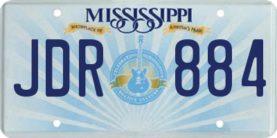 MS license plate JDR884