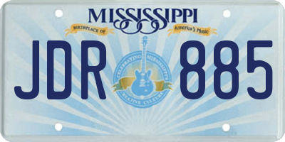 MS license plate JDR885
