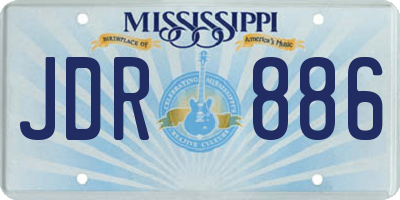 MS license plate JDR886