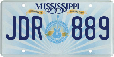 MS license plate JDR889