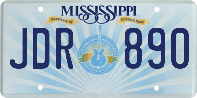 MS license plate JDR890