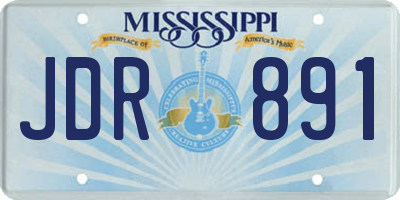 MS license plate JDR891