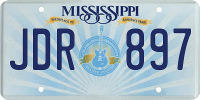 MS license plate JDR897