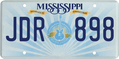 MS license plate JDR898