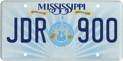MS license plate JDR900