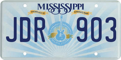 MS license plate JDR903