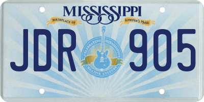 MS license plate JDR905