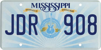 MS license plate JDR908