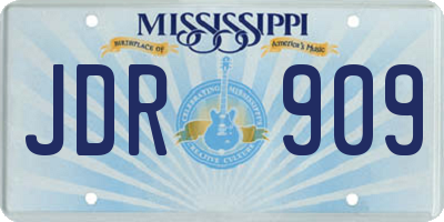 MS license plate JDR909