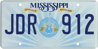 MS license plate JDR912