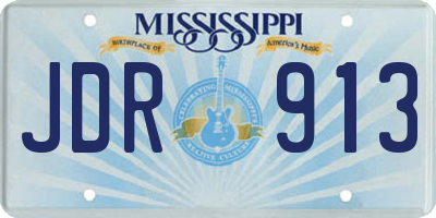 MS license plate JDR913