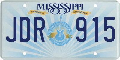 MS license plate JDR915
