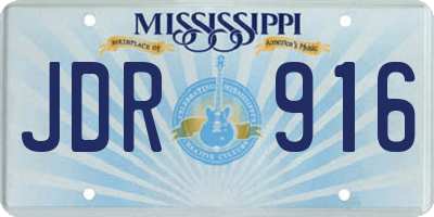 MS license plate JDR916
