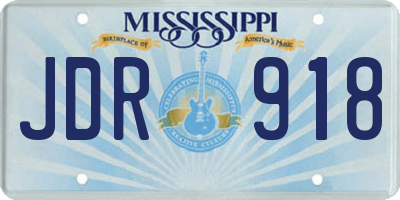 MS license plate JDR918